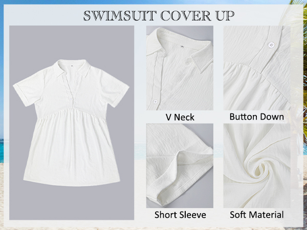 v neck shirt bikini cover ups