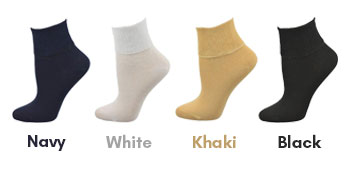 navy white khaki black socks