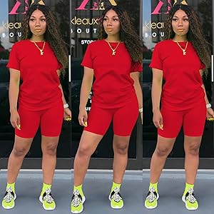 red 2 piece outfits for women