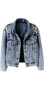 Pearl Short Denim Jacket Coat