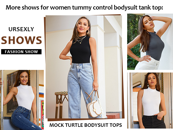 Sleeveless Basic Bodysuit Tops