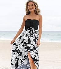 strapless maxi dress for women