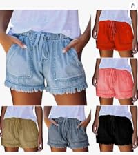 Womens Casual Drawstring Shorts 