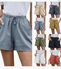 Cotton Linen Shorts for Womens 