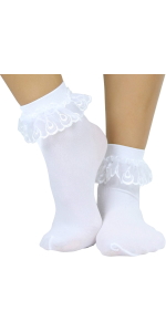 lace ruffle anklet socks