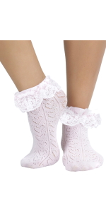 ruffle trim heart ankle anklet socks