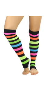 rainbow leg warmers