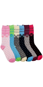 pack of six assorted crew socks