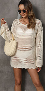 long sleeve crochet cover up