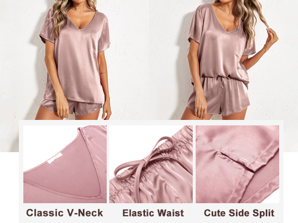 2 piece silk pajama set