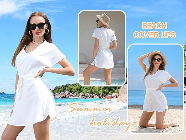 white beach cover ups coverup summer Women’s Bathing Suit girl black khaki girl ladies travel