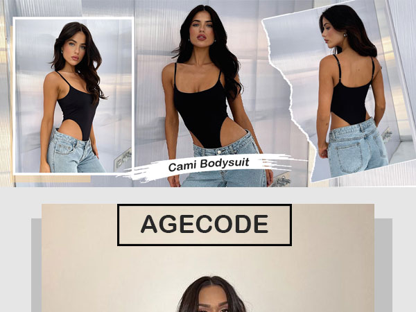 sexy cami tank bodysuit for women sleeveless spaghetti strap camisole tops for women summer trendy