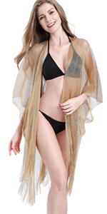 open front sheer cardigan swimsuit chiffon kimono cover-ups vest open front feminine plus size