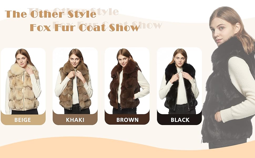 Women''s Genuine Fox Fur Coat for Winter Thick Warm Fur Jacket