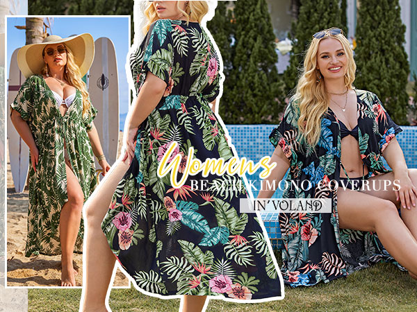 kimono swimsuit cover ups for women