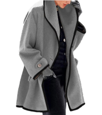 Trench Coat for Women 2023 Hooded Wood Blend Lapel Callor Windproof Pea Coat Winter Fleece Jackets 