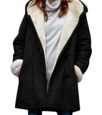 Winter Coats for Women 2023 Warm Sherpa Fleece Lined Distressed Jackets Hooded Parka Peacoat 