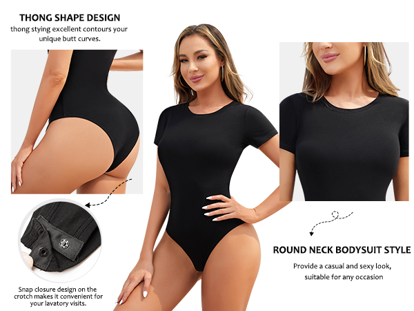 Round Neck Bodysuits 