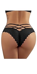 black criss cross panties