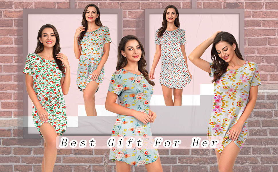 short nightgowns for women soft cotton