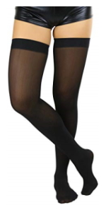 opaque thigh high stockings plain simple patterned designs