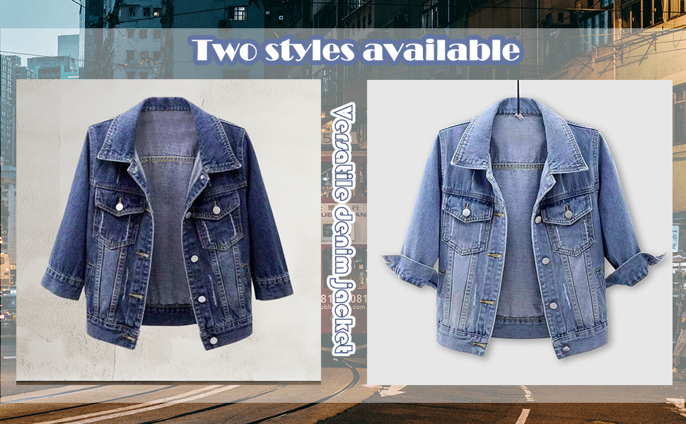 cropped denim jacket for women