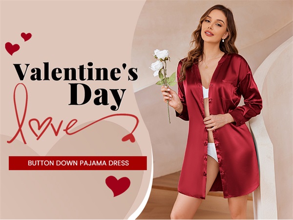 Ekouaer Valentine''s Day nightgown