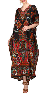 Miss Lavish London Shoulder Caftan Sleeve Paisley Maxi Dress Oversized Kimono Kaftan