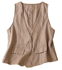 cotton linen vest women