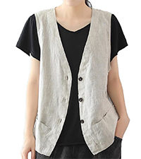 linen vest women