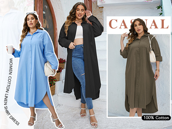 plus size cotton dresses