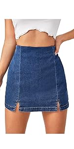 High Stretch Denim Skirt Shorts