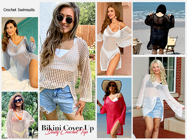 crochet  swim cover up