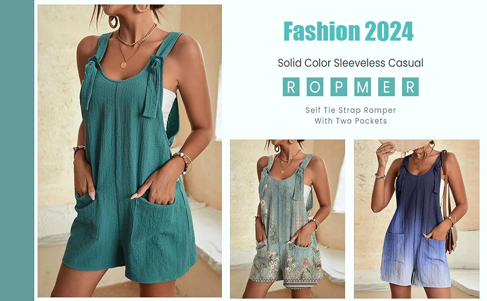 Rompers for Women 2024 Summer Short Jumpsuits