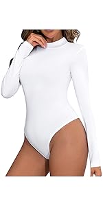 Mock Turtle Neck Long Sleeve Bodysuit