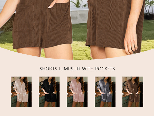 V Neck Shorts Rompers