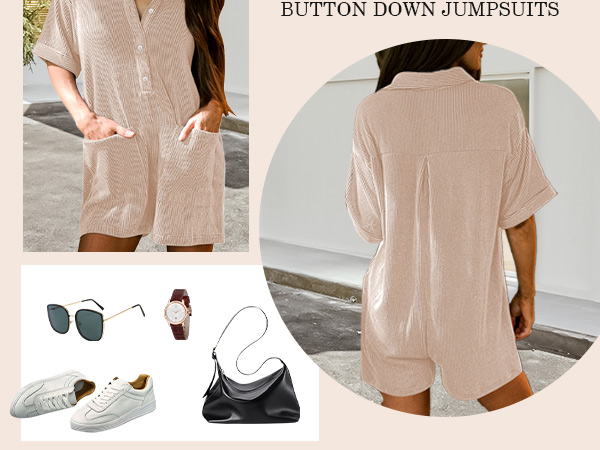 Summer Casual Shorts Jumpsuit