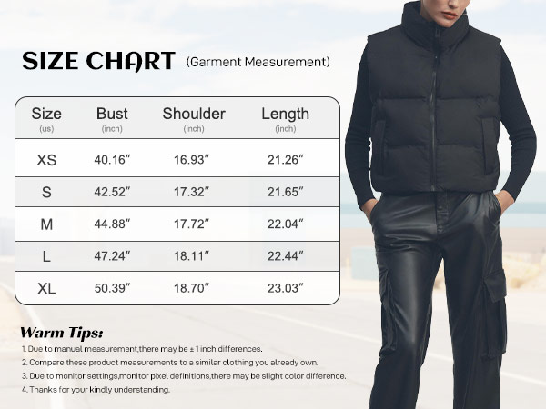 Women''s Cropped Puffer Vest Coat