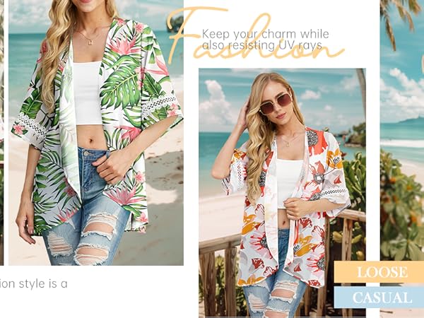 Beach Cover Up Chiffon Cardigan