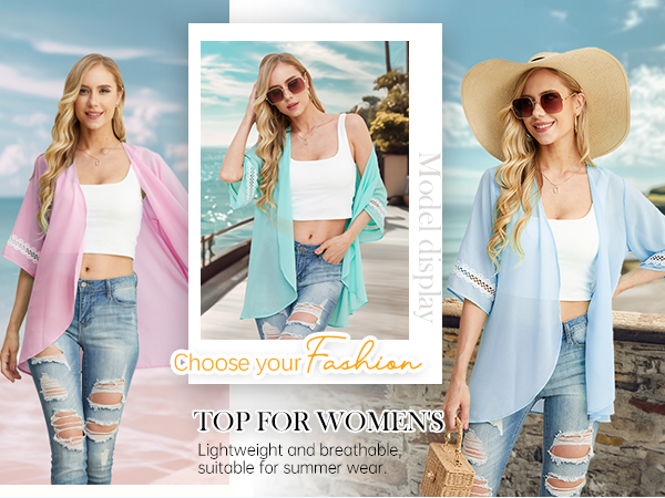 Beach Cover Up Chiffon Cardigan