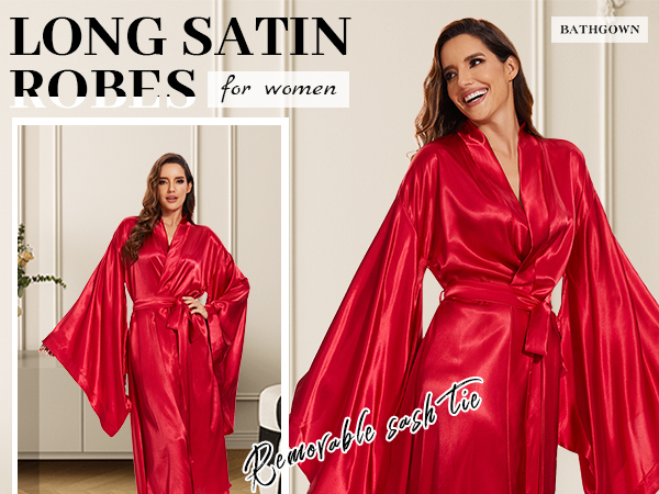 long satin robe