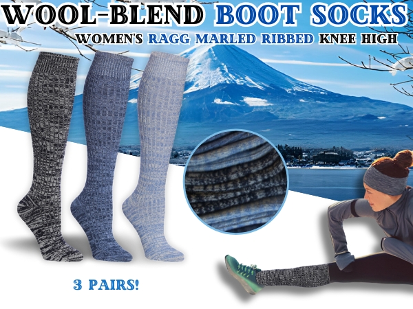 Wool Blend Boot Socks