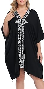 loose dress tunic caftan coverup short kaftan swimwear plus size swimsuit maternity bikini bathing