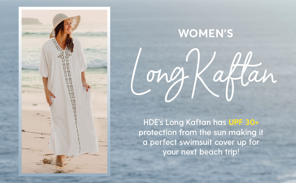 oversize coverups vacation caftan casual moomoo maxi coverup swimsuit muumuu upf sun protection