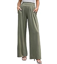 Pleated Palazzo Pants for Women