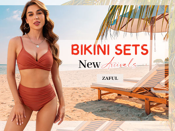 high waisted bikini sets for women