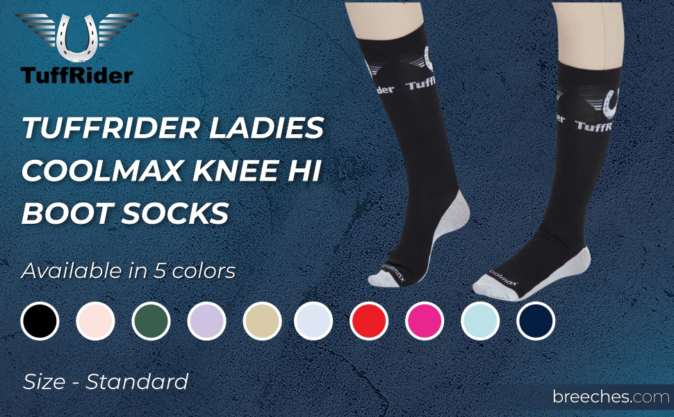 TuffRider Ladies Coolmax Knee Hi Boot Socks