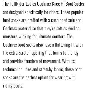 TuffRider Ladies Coolmax Knee Hi Boot Socks