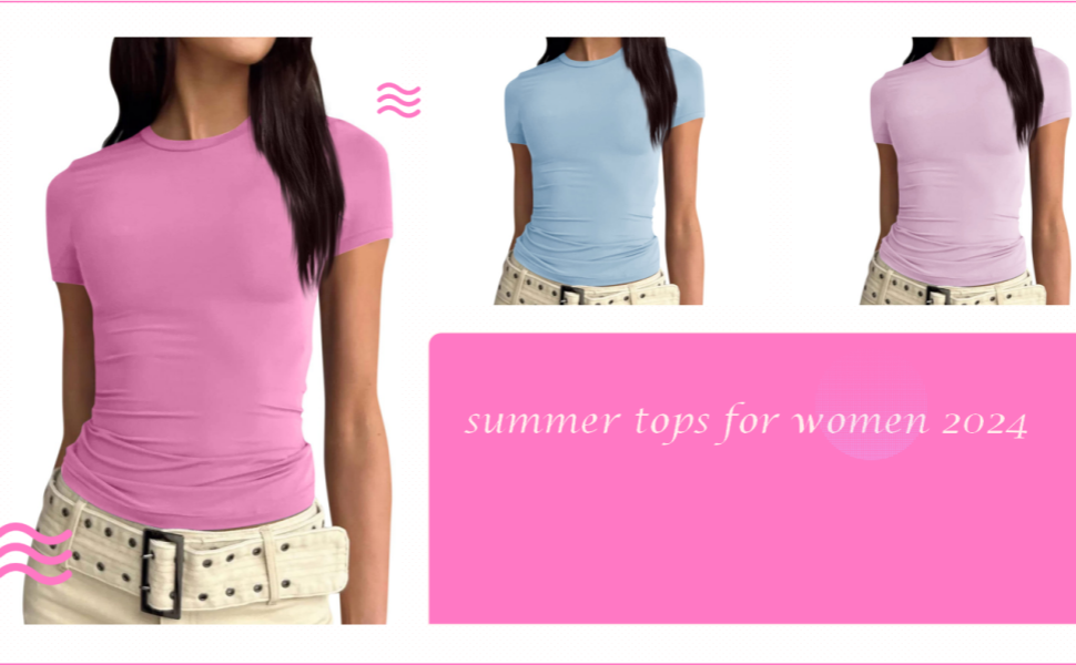 Womens Summer Tops Basic Short Sleeve T Shirts