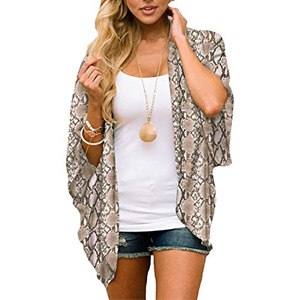 snake printed cardigan